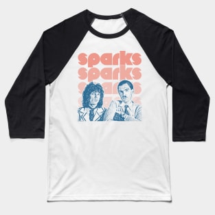 Sparks /// Vintage Style Retro Aesthetic Design Baseball T-Shirt